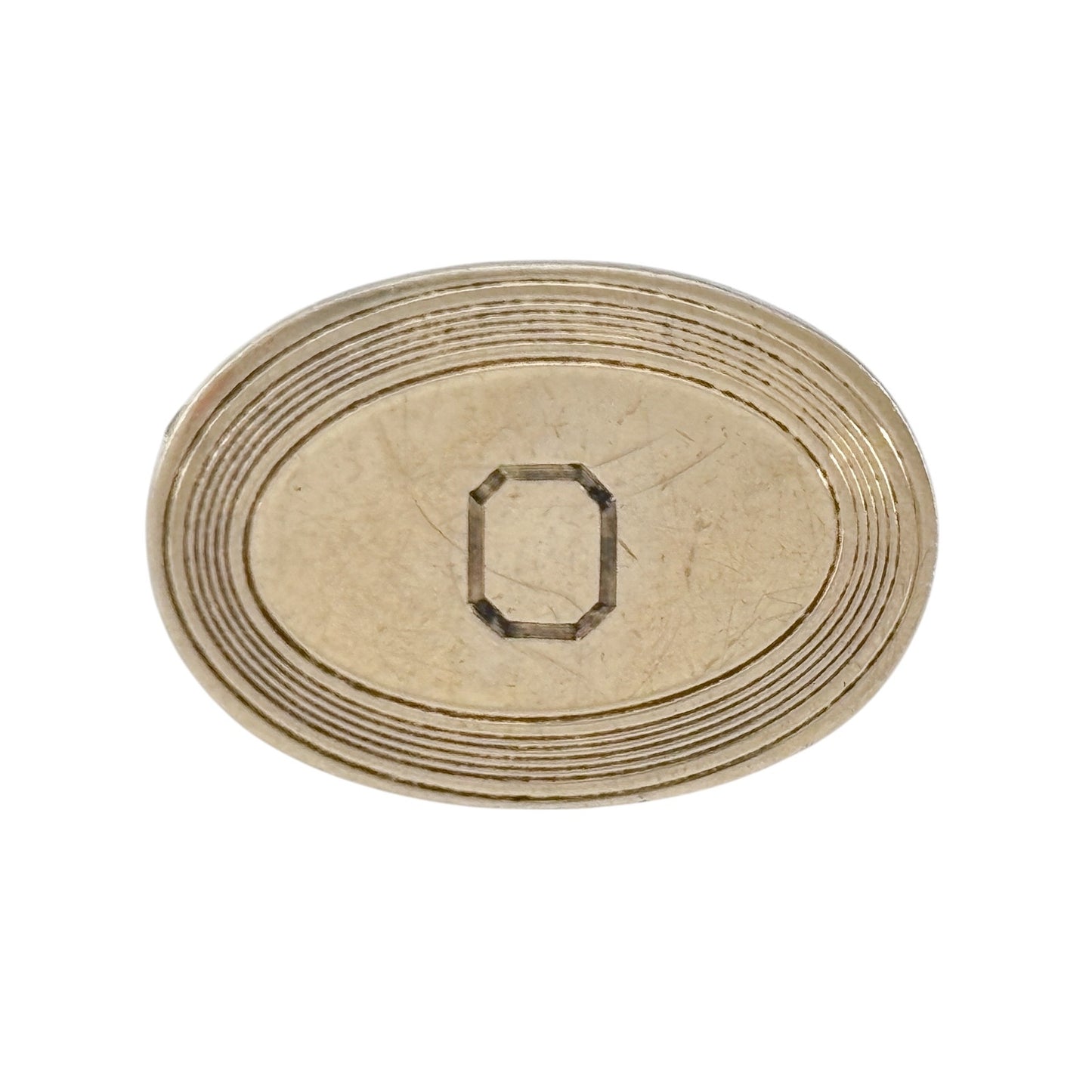 Vintage 14K Gold & Sterling Silver 925 RHB Co Oval Tie Clip