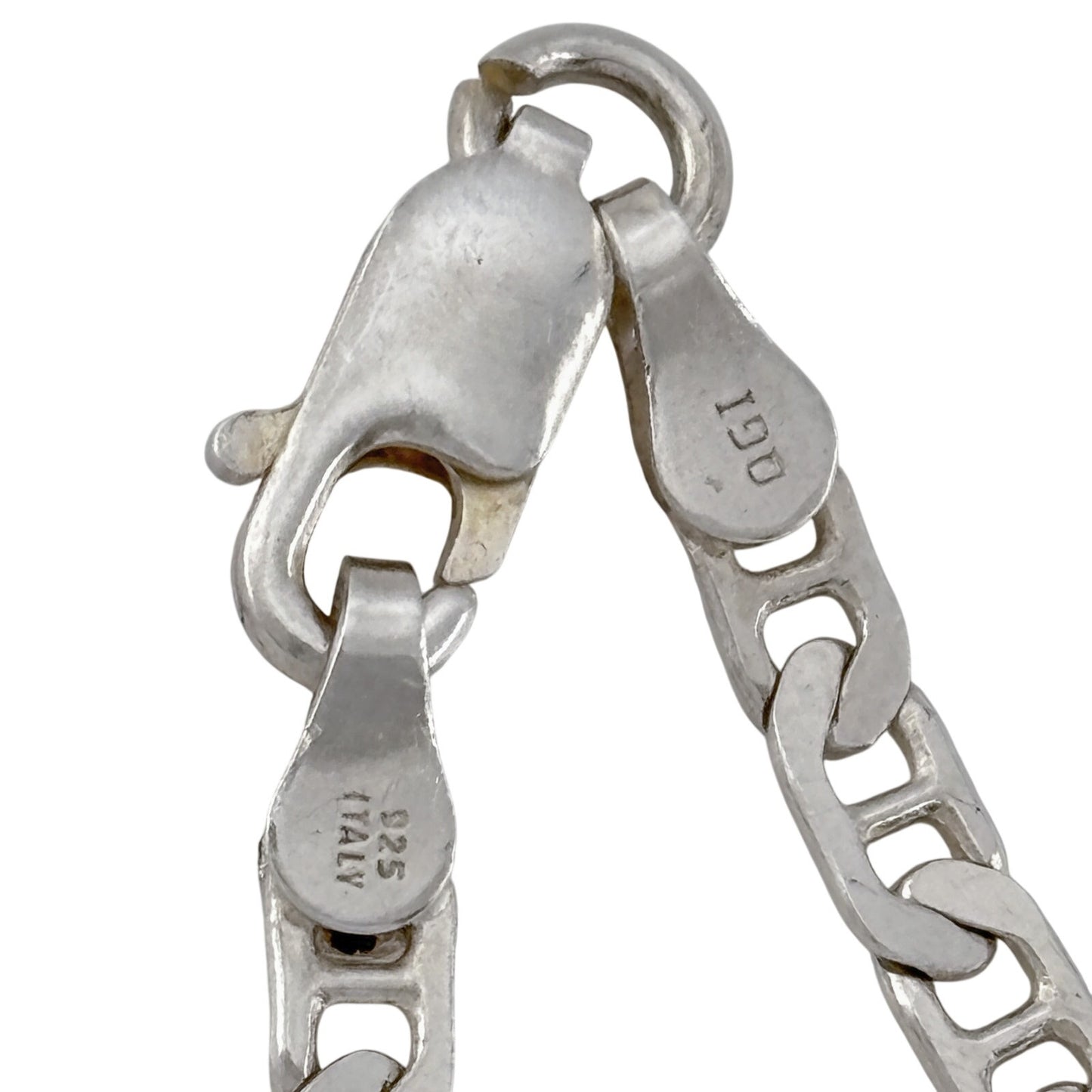 Vintage Sterling Silver 925 Italian Anchor Chain Bracelet 7"
