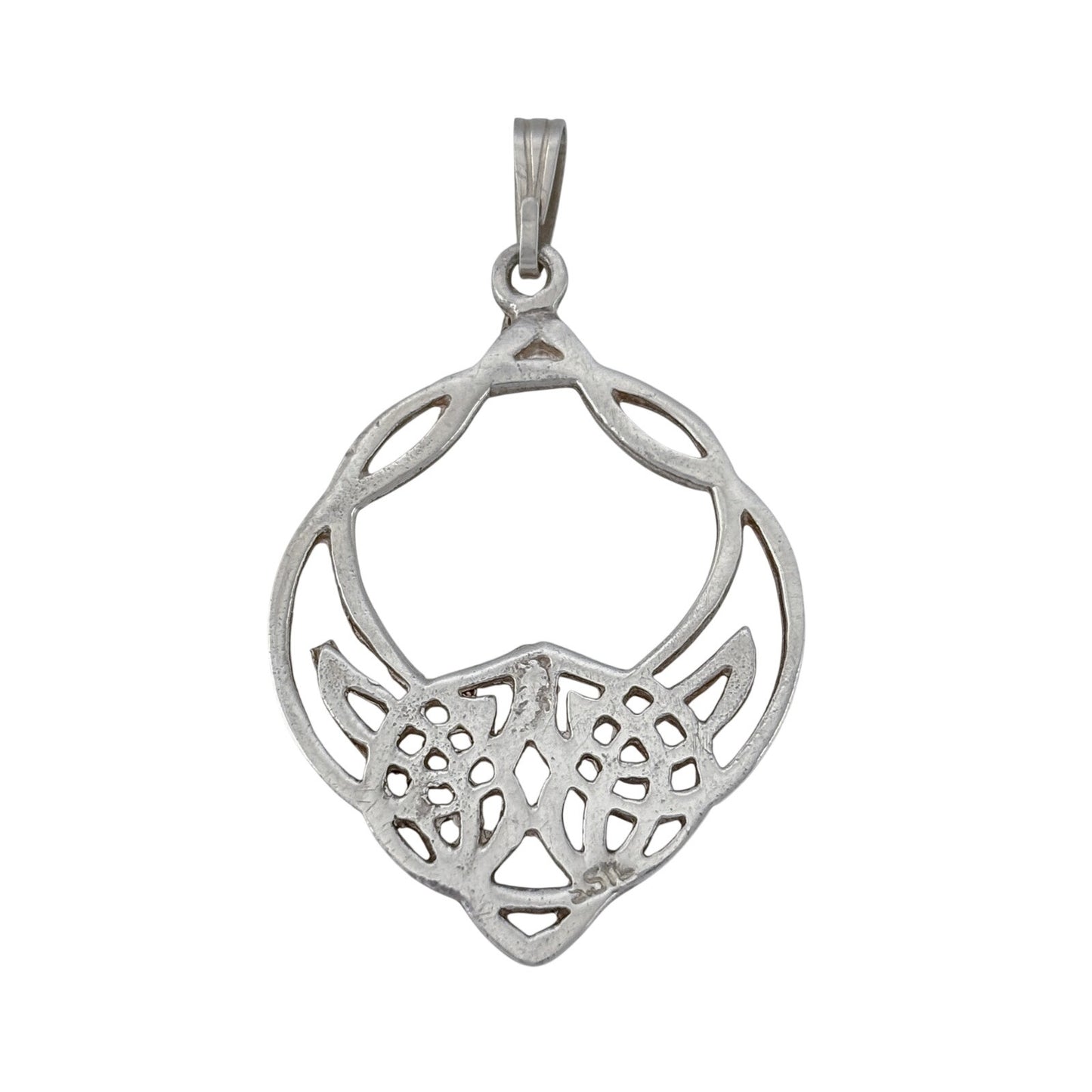 Vintage Sterling Silver 925 Celtic Wolf Knot Pendant
