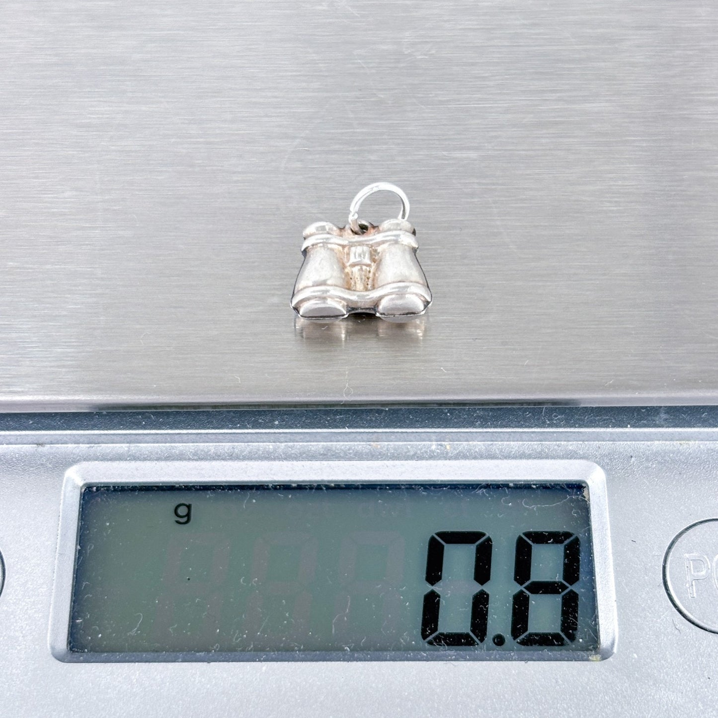 Sterling Silver 925 Binoculars Charm Pendant | Vintage Bird Watcher Jewelry