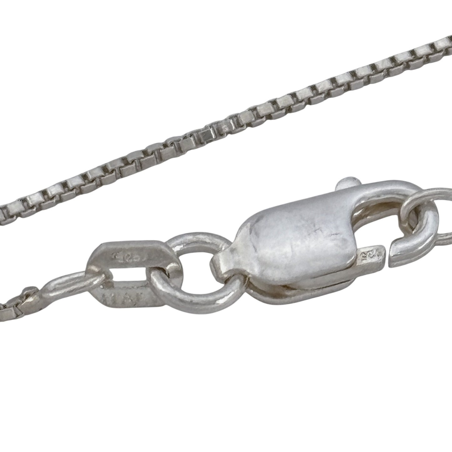 Vintage Italian Sterling Silver 925 Box Link Chain Necklace 20"