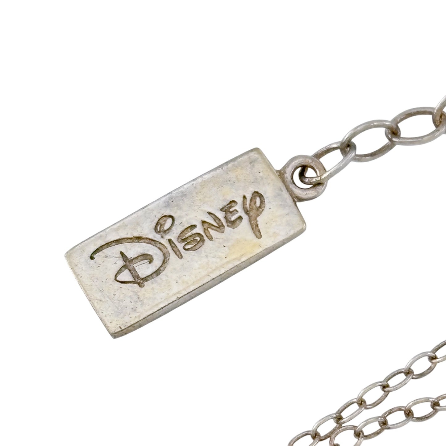 Vintage Disney Sterling Silver 925 Citrine Pendant Necklace 18"