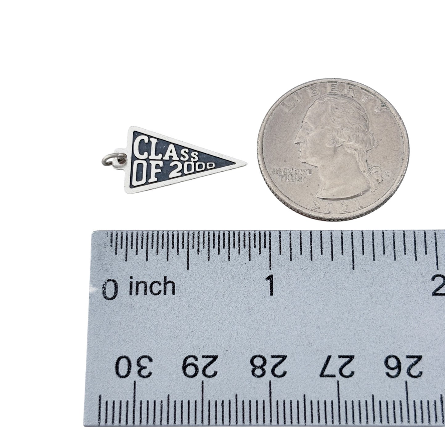 Vintage Sterling Silver 925 Class of 2000 Charm