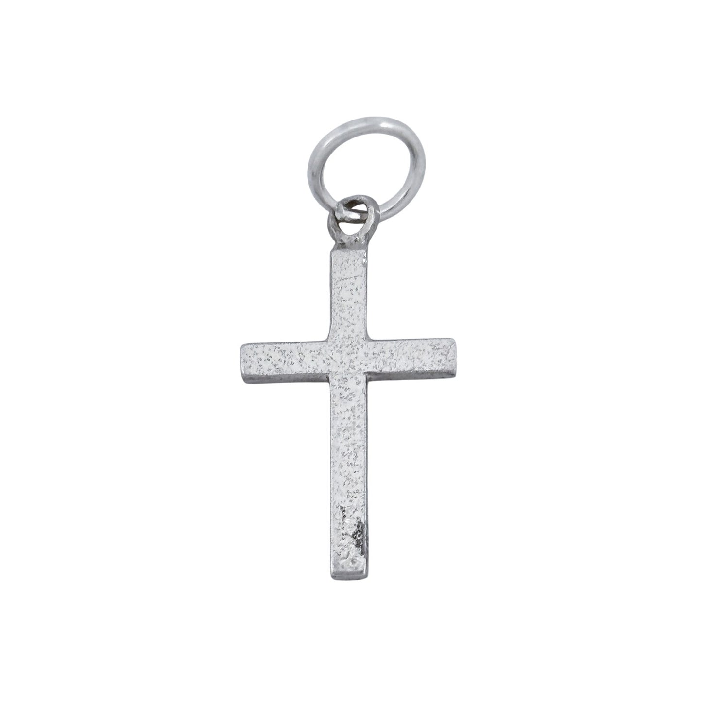 Vintage Sterling Silver 925 Diamond-Cut Cross Pendant