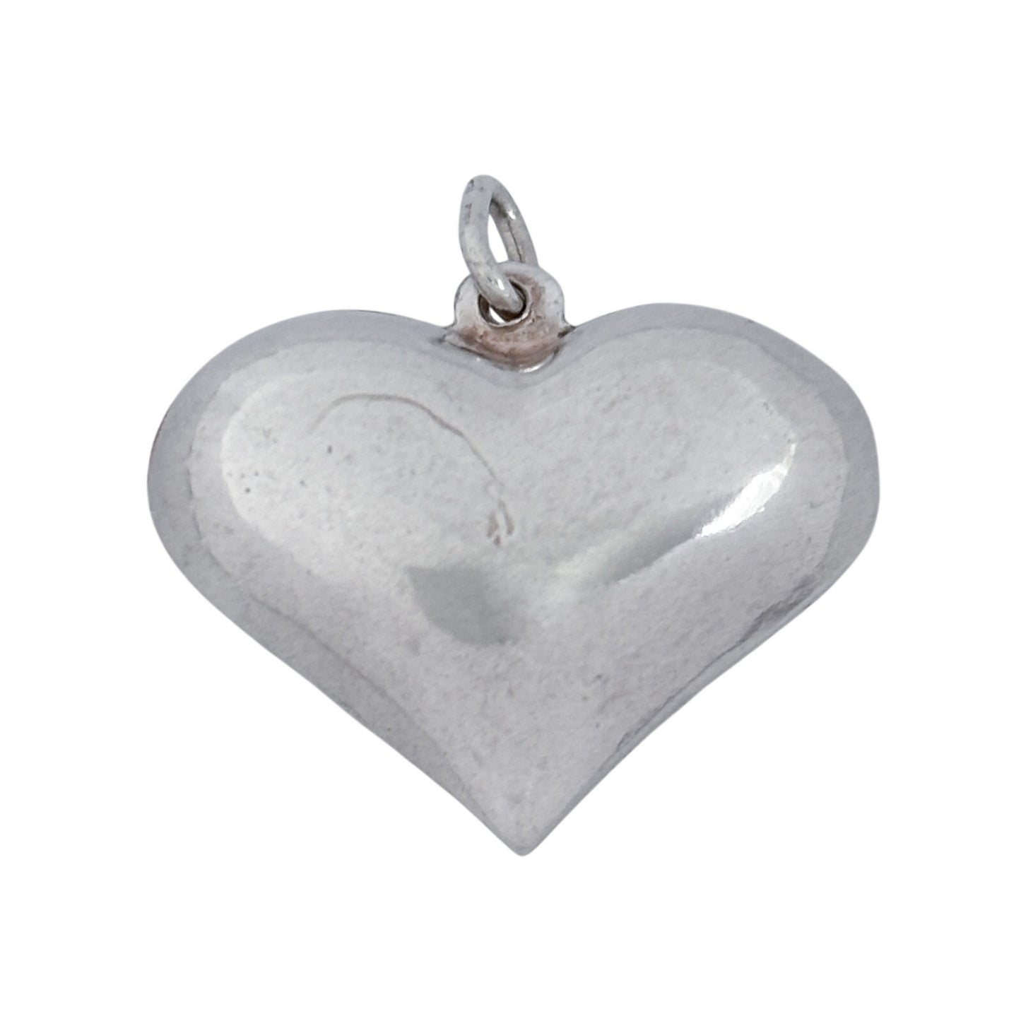 Vintage Sterling Silver 925 Puffy Heart Pendant