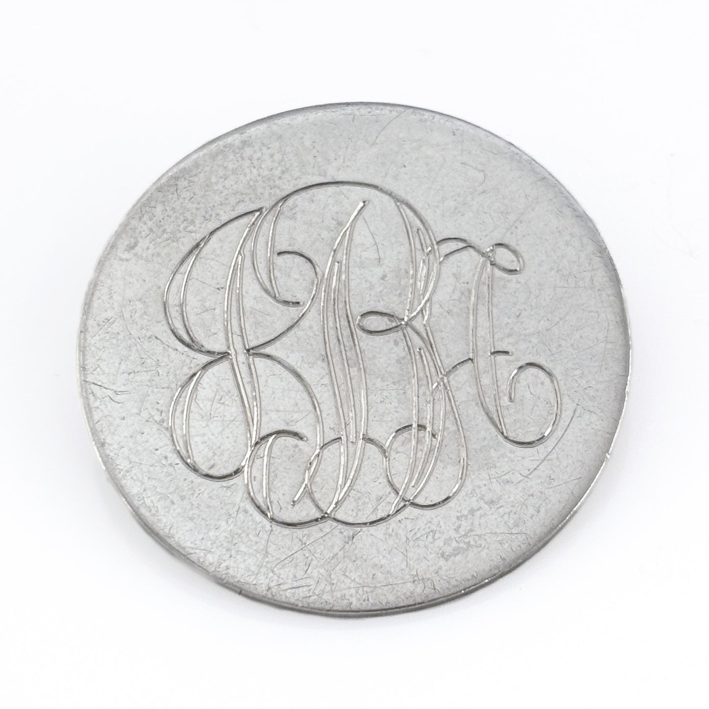 Vintage Sterling Silver 925 Monogram Brooch