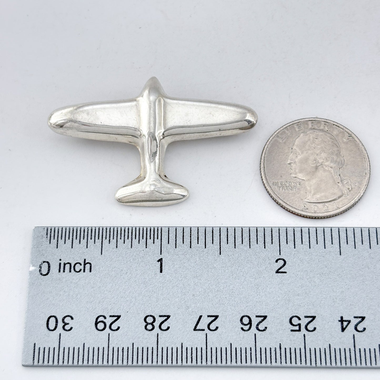 Vintage Mexican Taxco Sterling Silver 925 Airplane Brooch