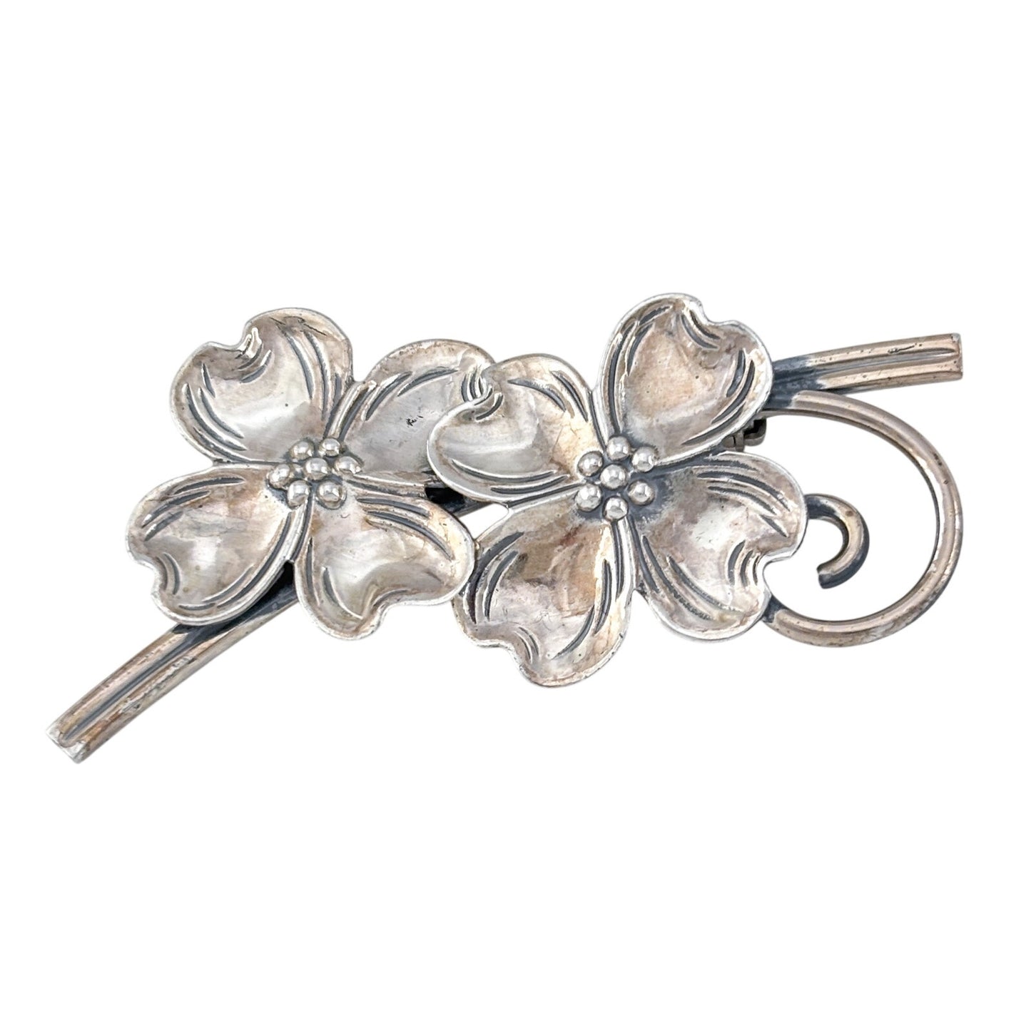 Vintage Sterling Silver 925 Dogwood Flower Brooch