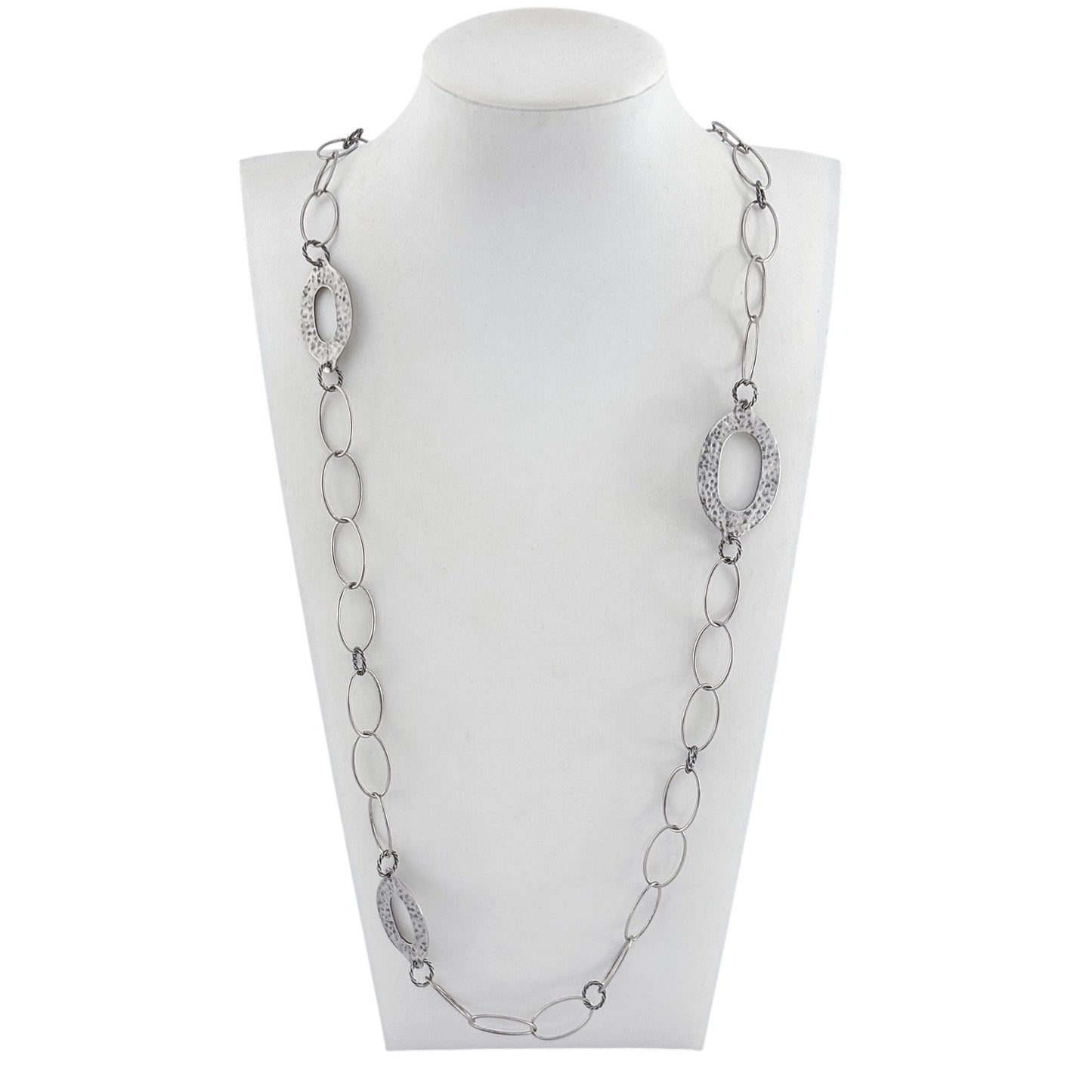 Retired Silpada Sterling Silver 925 Hammered Necklace 35" N1506