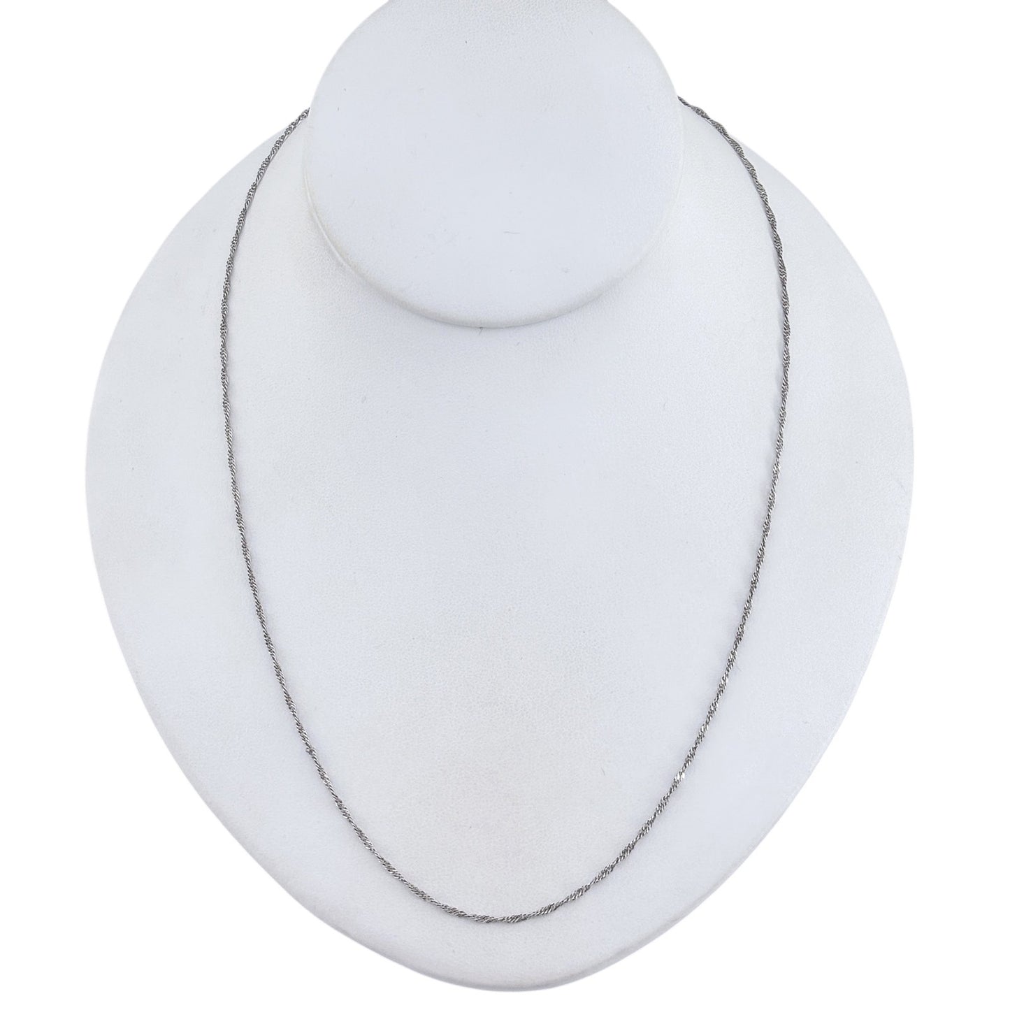 Vintage Sterling Silver 925 Singapore Chain Necklace 18"-20"