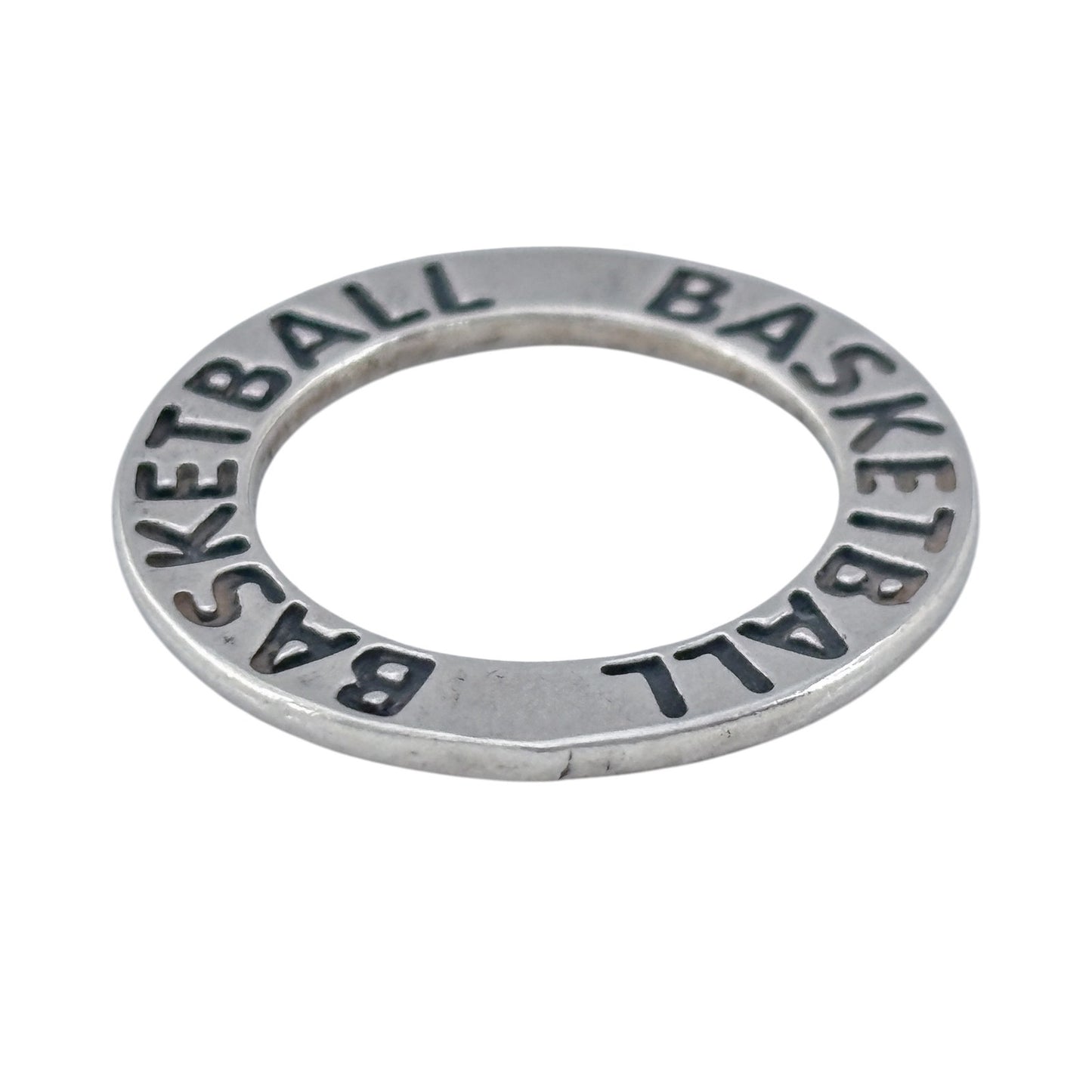 Vintage Sterling Silver 925 Basketball Pendant
