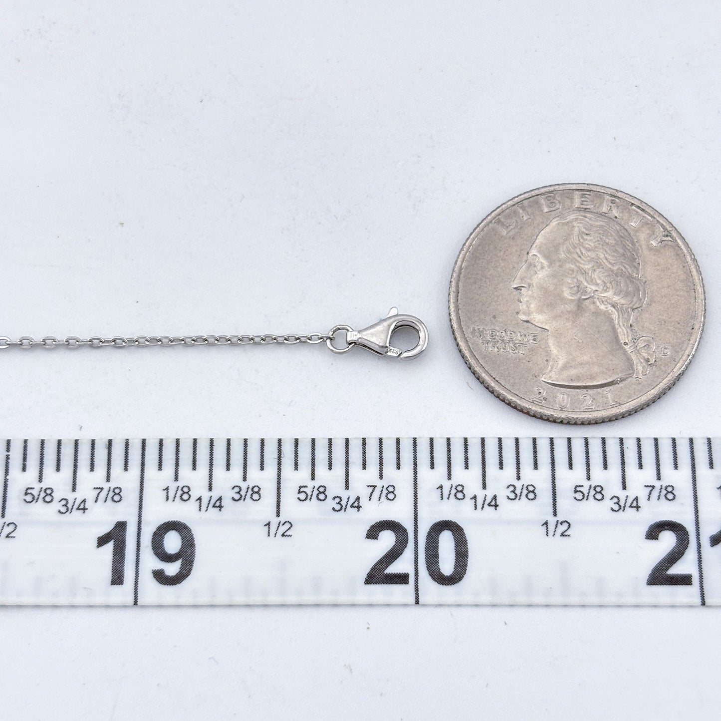 Vintage Sterling Silver 925 Sloth Pendant Necklace 18"-20"