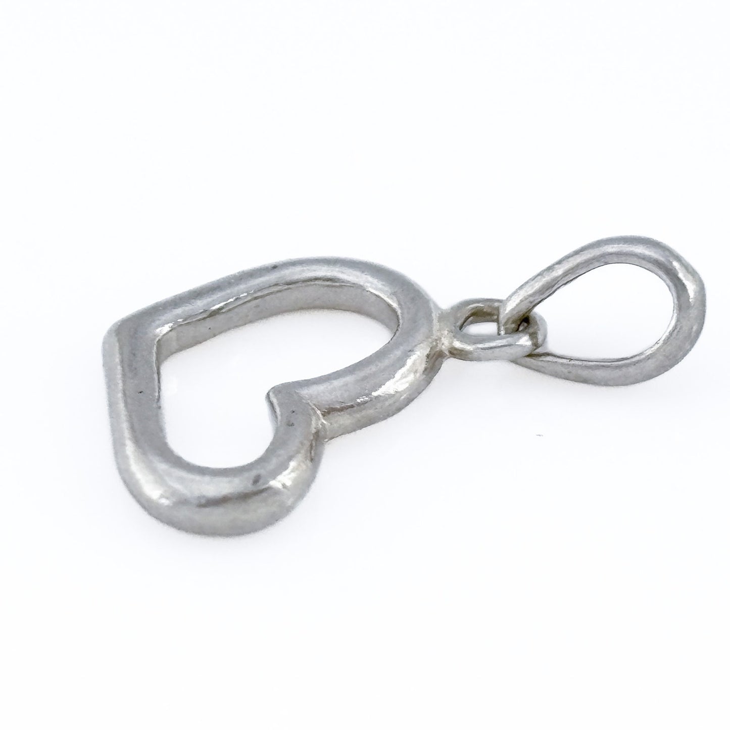 Vintage Sterling Silver 925 Open Heart Pendant