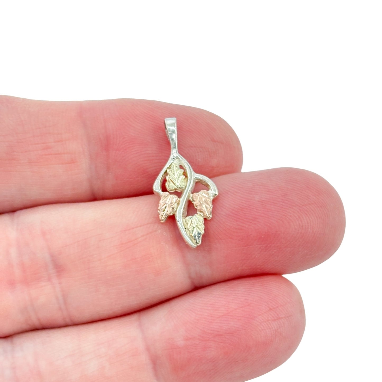 Vintage Sterling Silver 925 10K Black Hills Gold Pendant