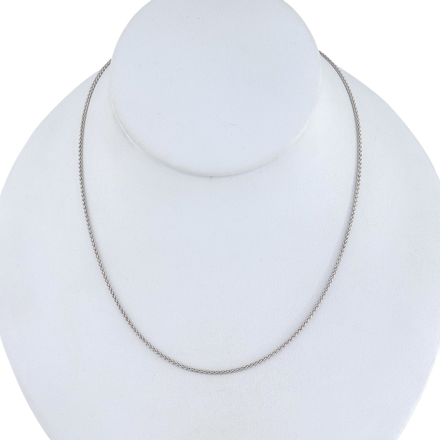 Vintage Italy Sterling Silver 925 Wheat/Spiga Chain Necklace 16"
