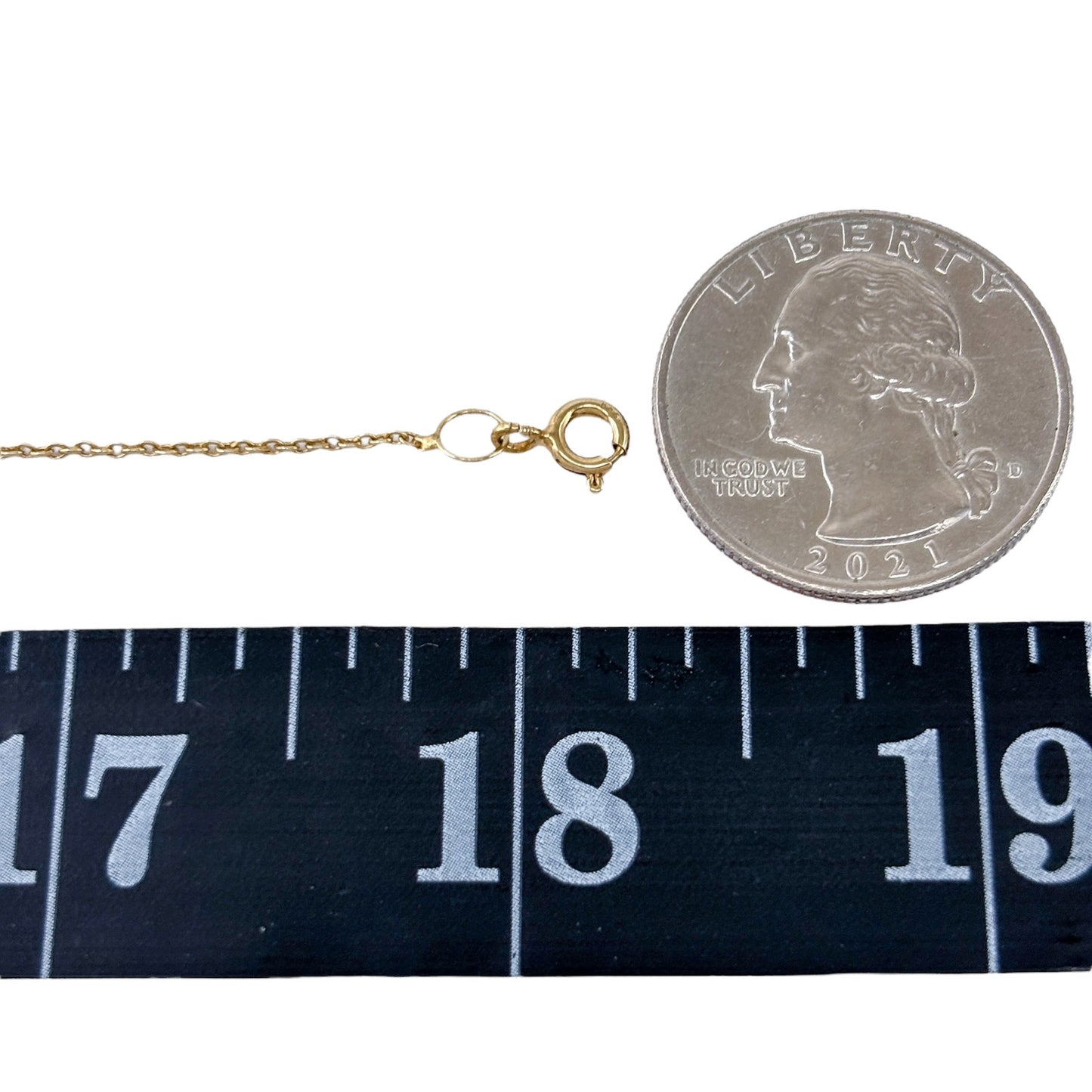 Gold Tone Cable Link Chain | Vintage Sterling Silver 925 | 18"