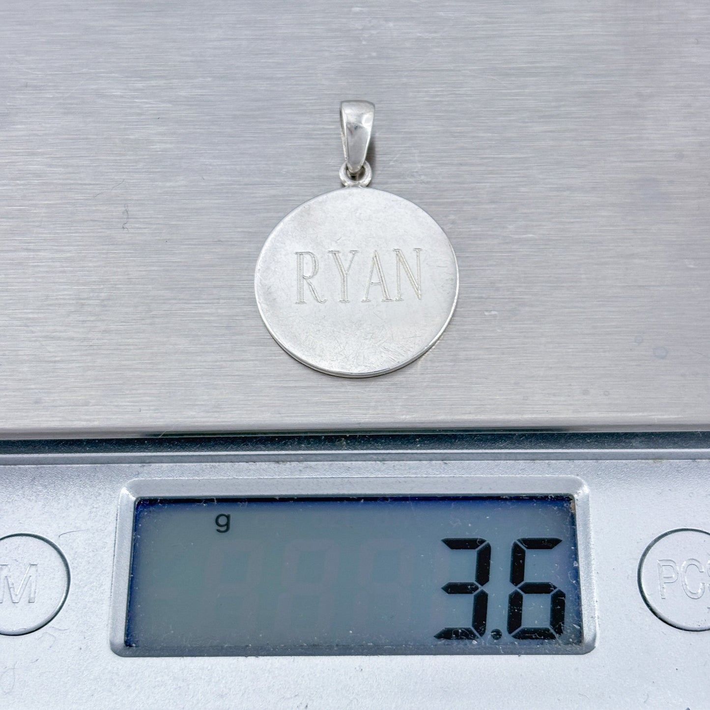 Vintage Sterling Silver 925 Ryan Name Pendant