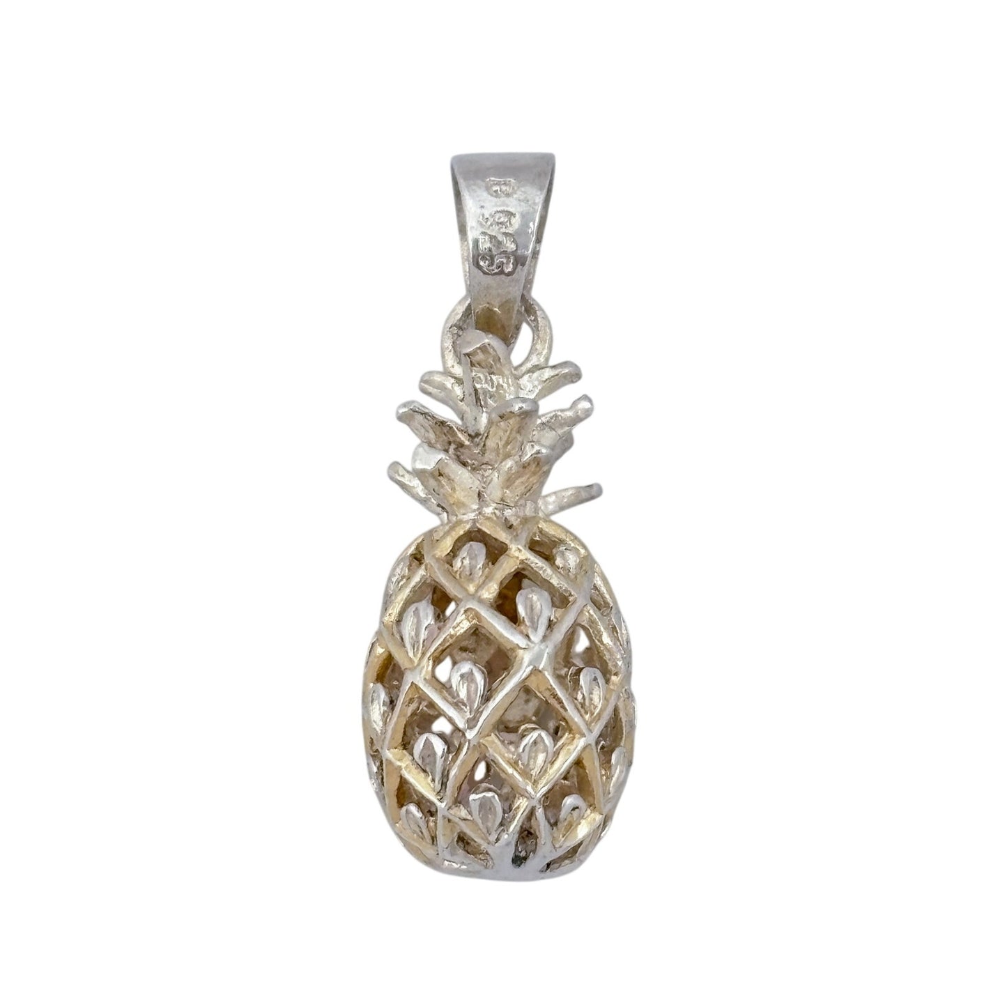 Vintage Sterling Silver 925 Pineapple Charm Pendant