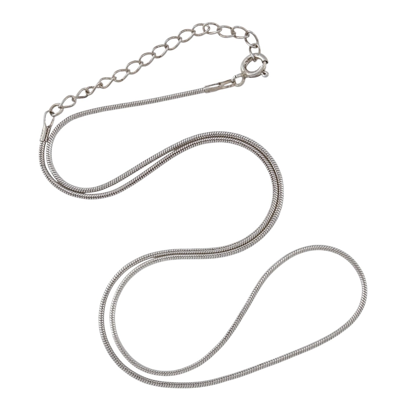 Vintage Sterling Silver 925 Snake Chain Necklace 16"-18"