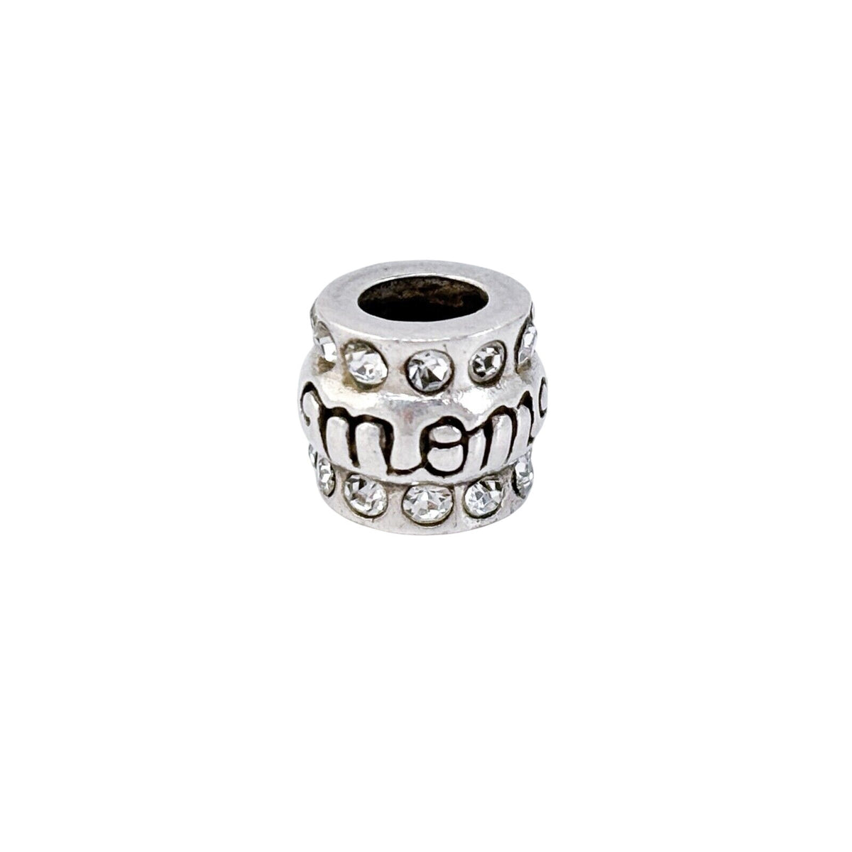 MISSING STONE Sterling Silver MOM Cubic Zirconia Bead Charm