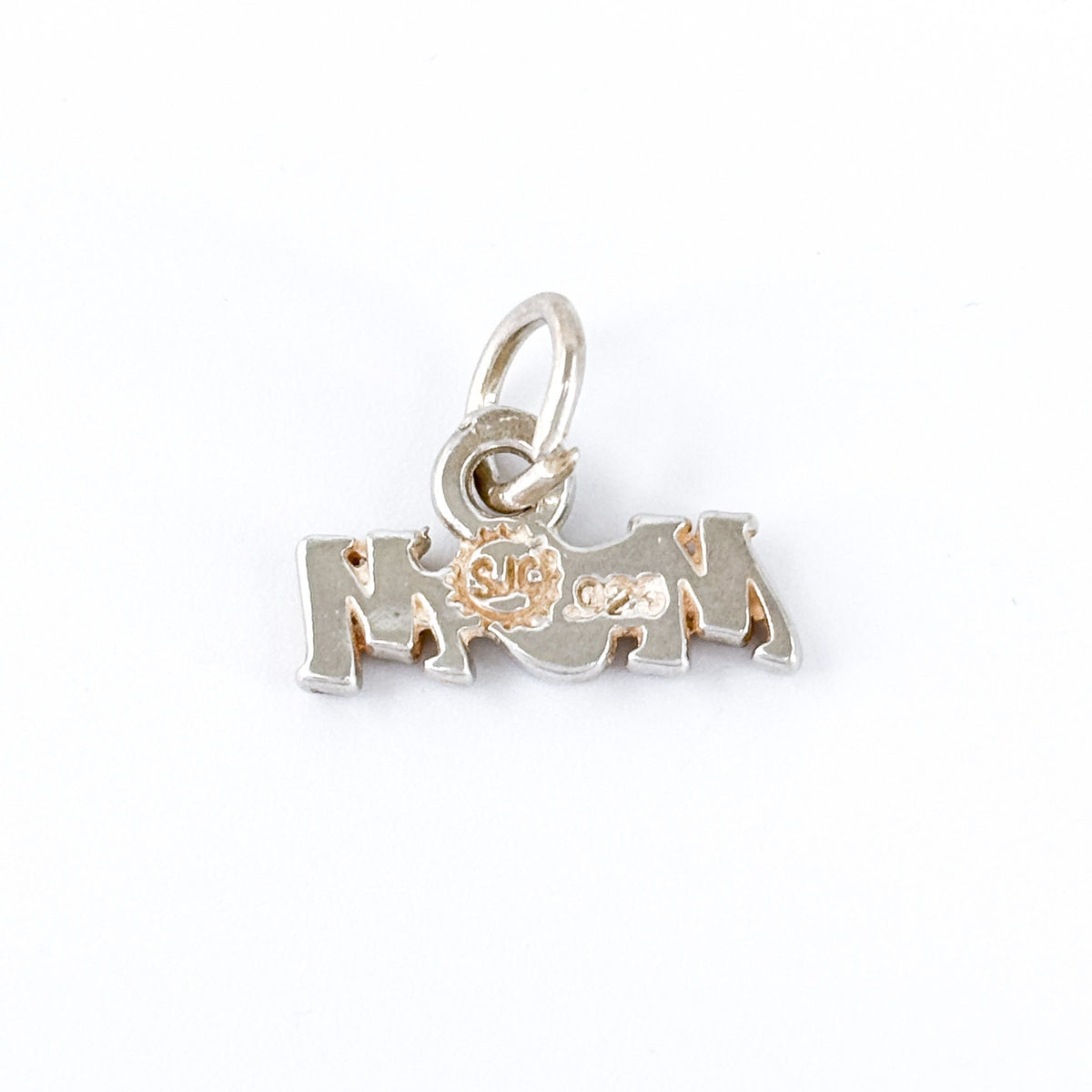 Vintage SJC Sterling Silver 925 MOM Charm Pendant