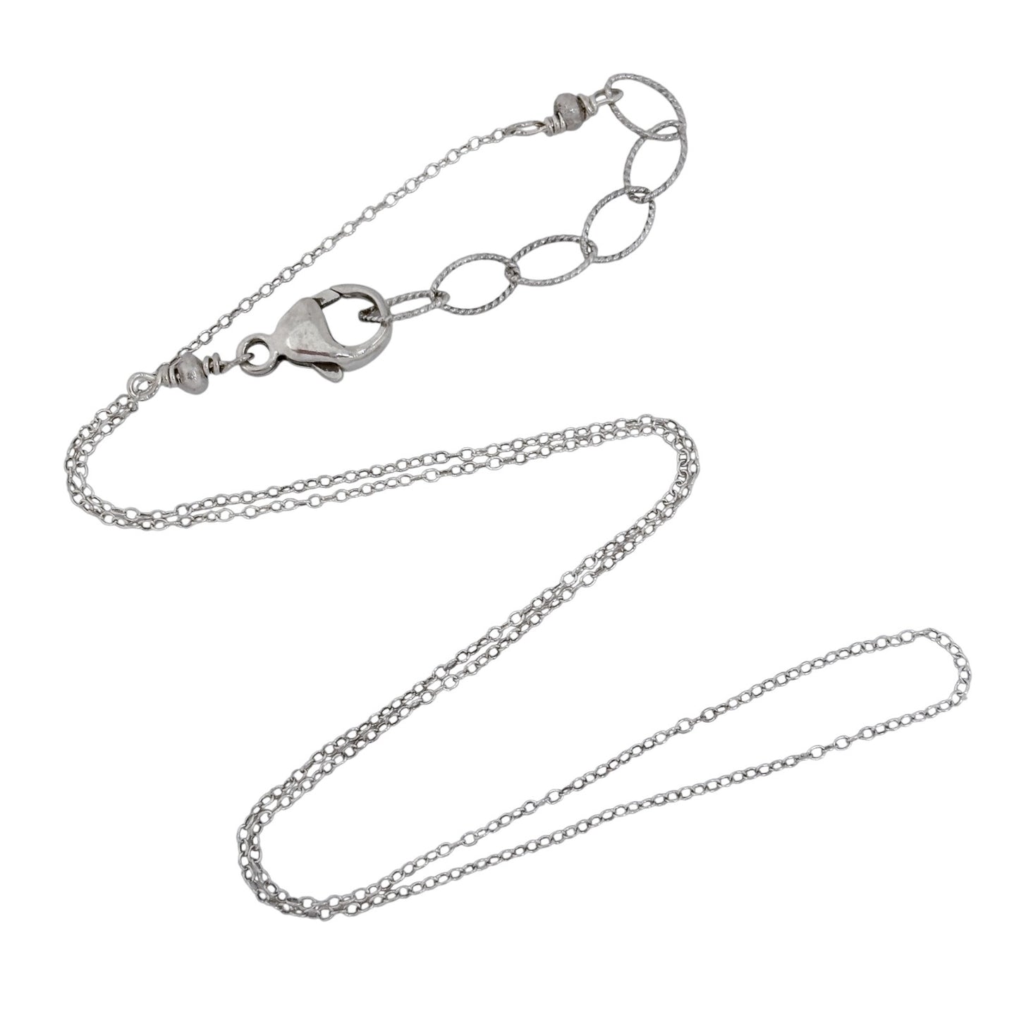 Vintage Sterling Silver 925 Cable Chain Necklace 16.5"-18"