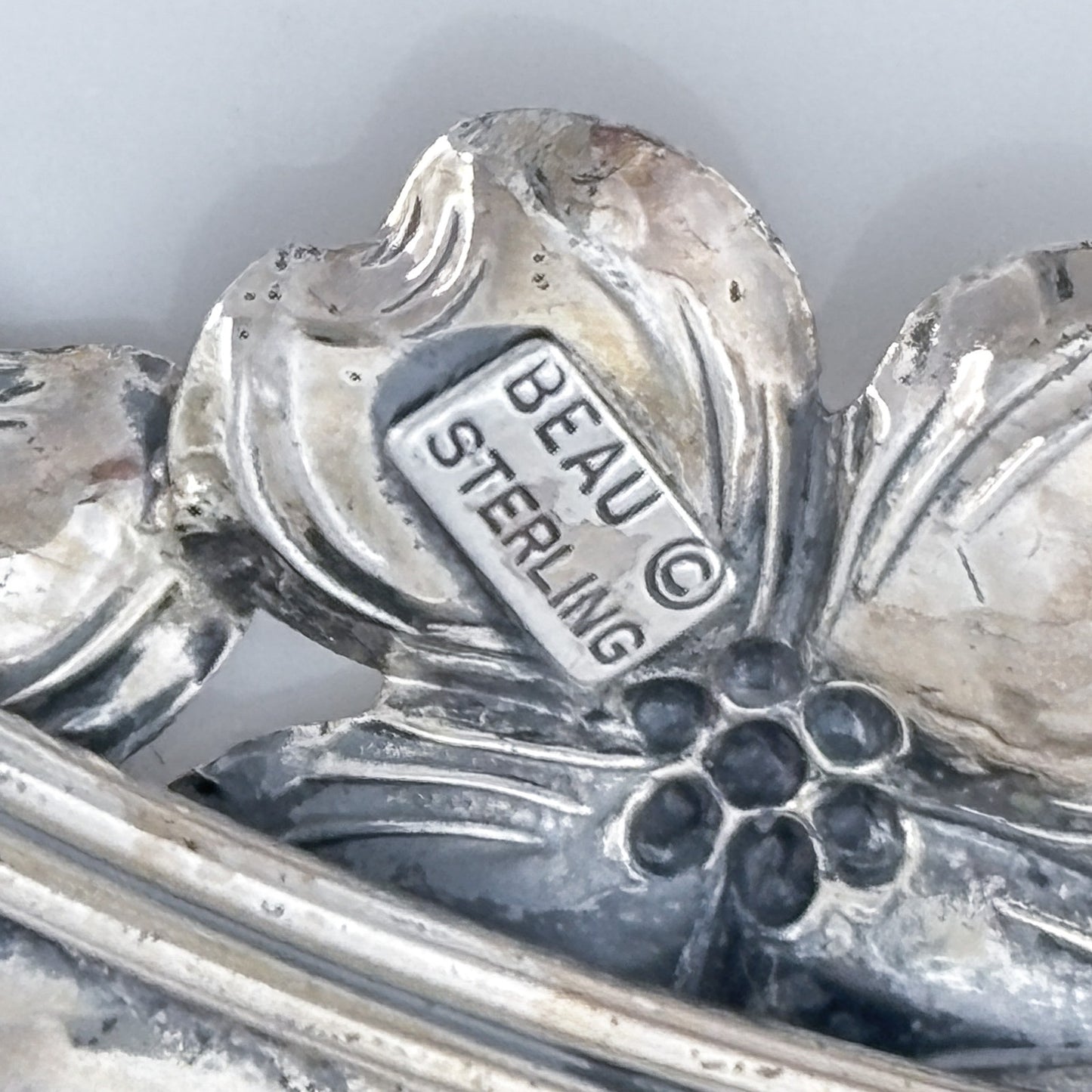 Vintage Sterling Silver 925 Dogwood Flower Brooch