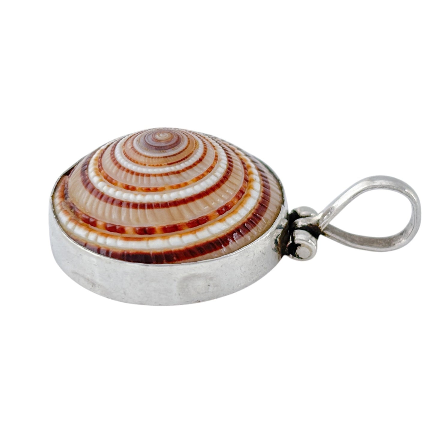 Vintage Sterling Silver 925 Spiral Shell Pendant