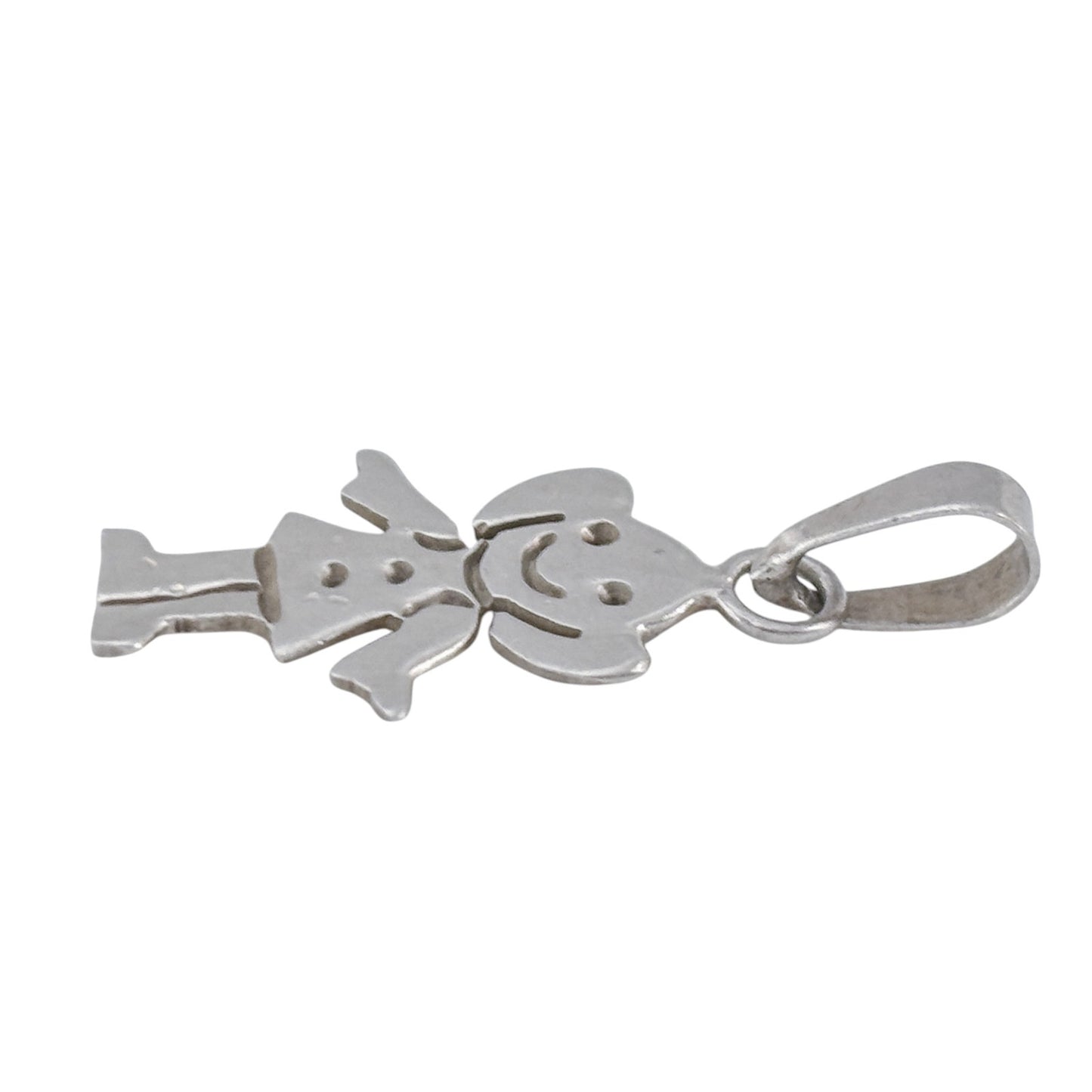 Vintage Sterling Silver 925 Girl Pendant