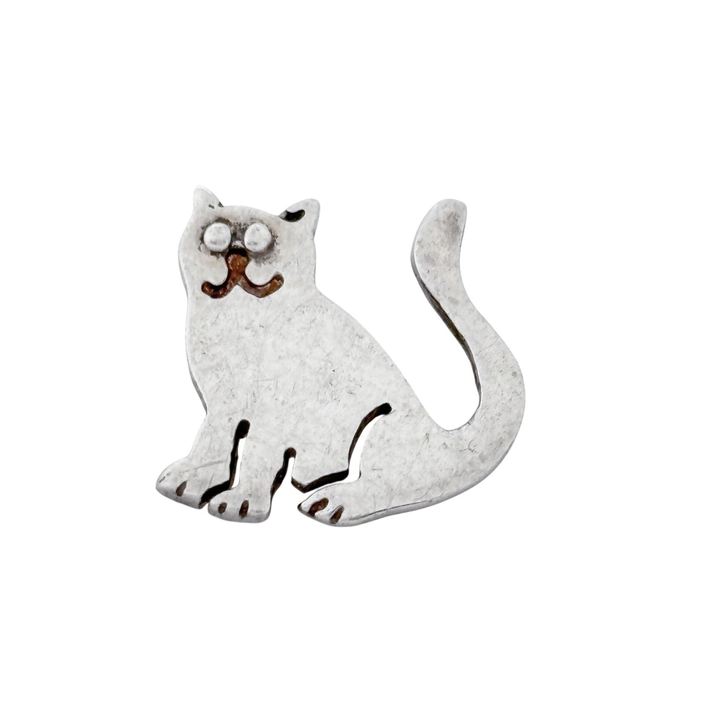 Vintage Sterling Silver 925 Dainty Cat Pendant
