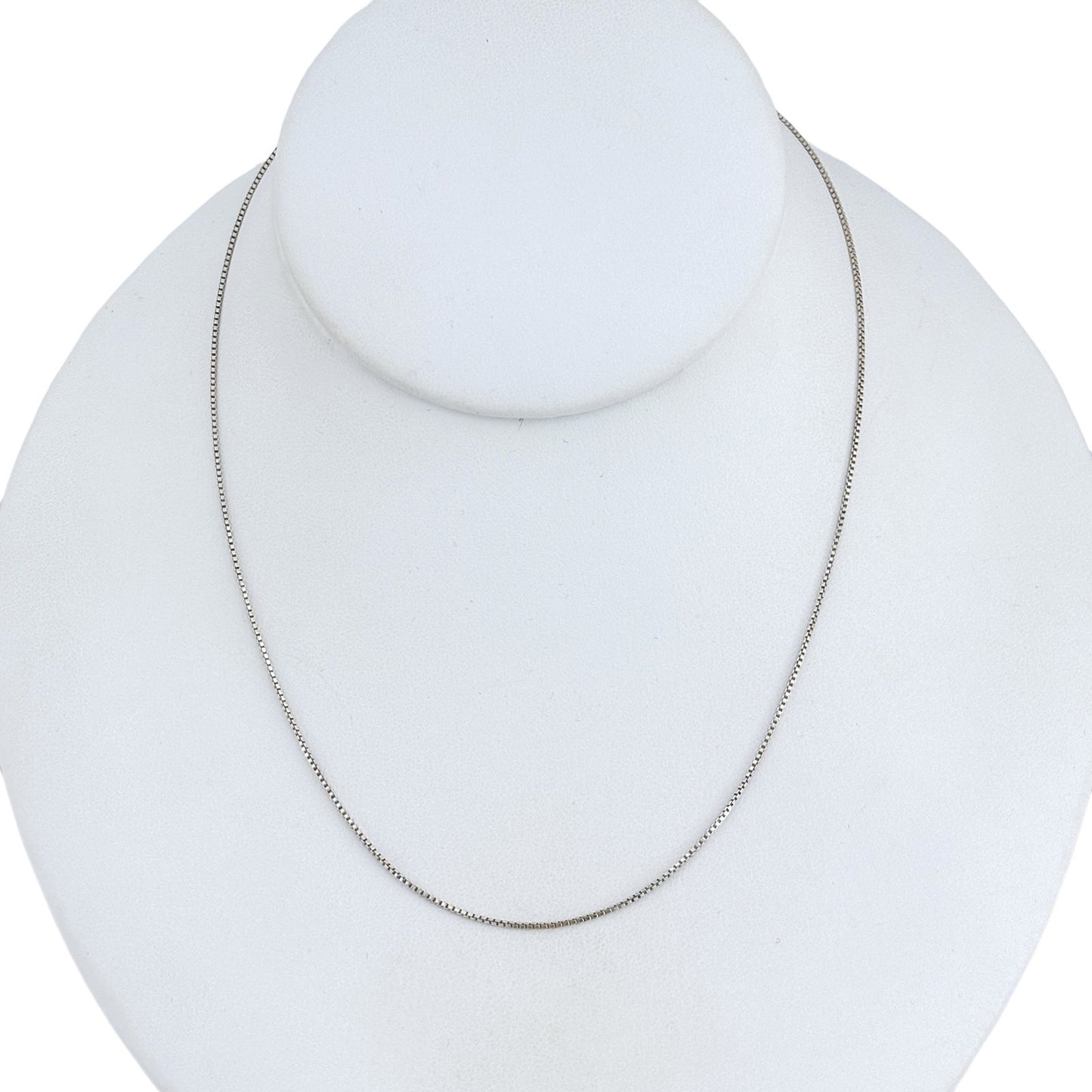 Vintage Italian Sterling Silver 925 Box Chain Necklace 16"