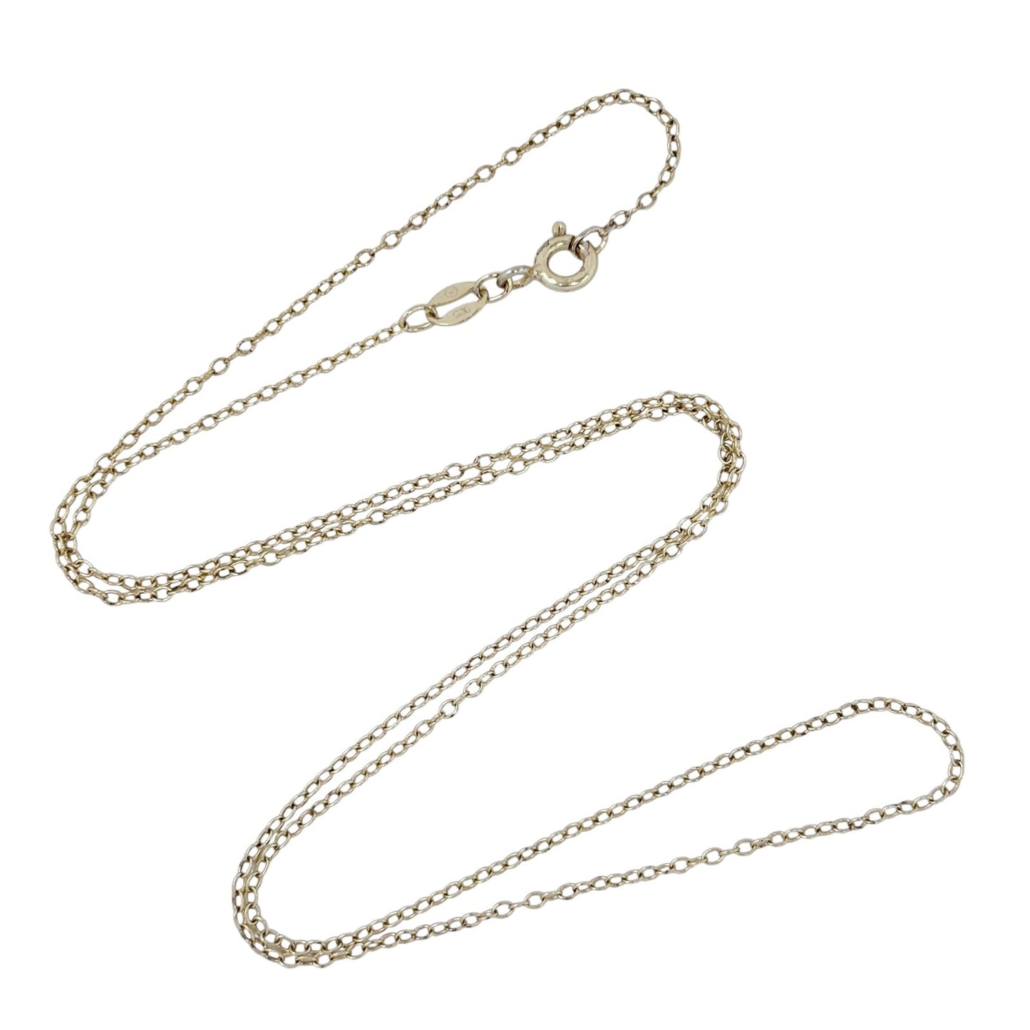 Vintage Gold-Tone Sterling Silver 925 Cable Chain Necklace 19"