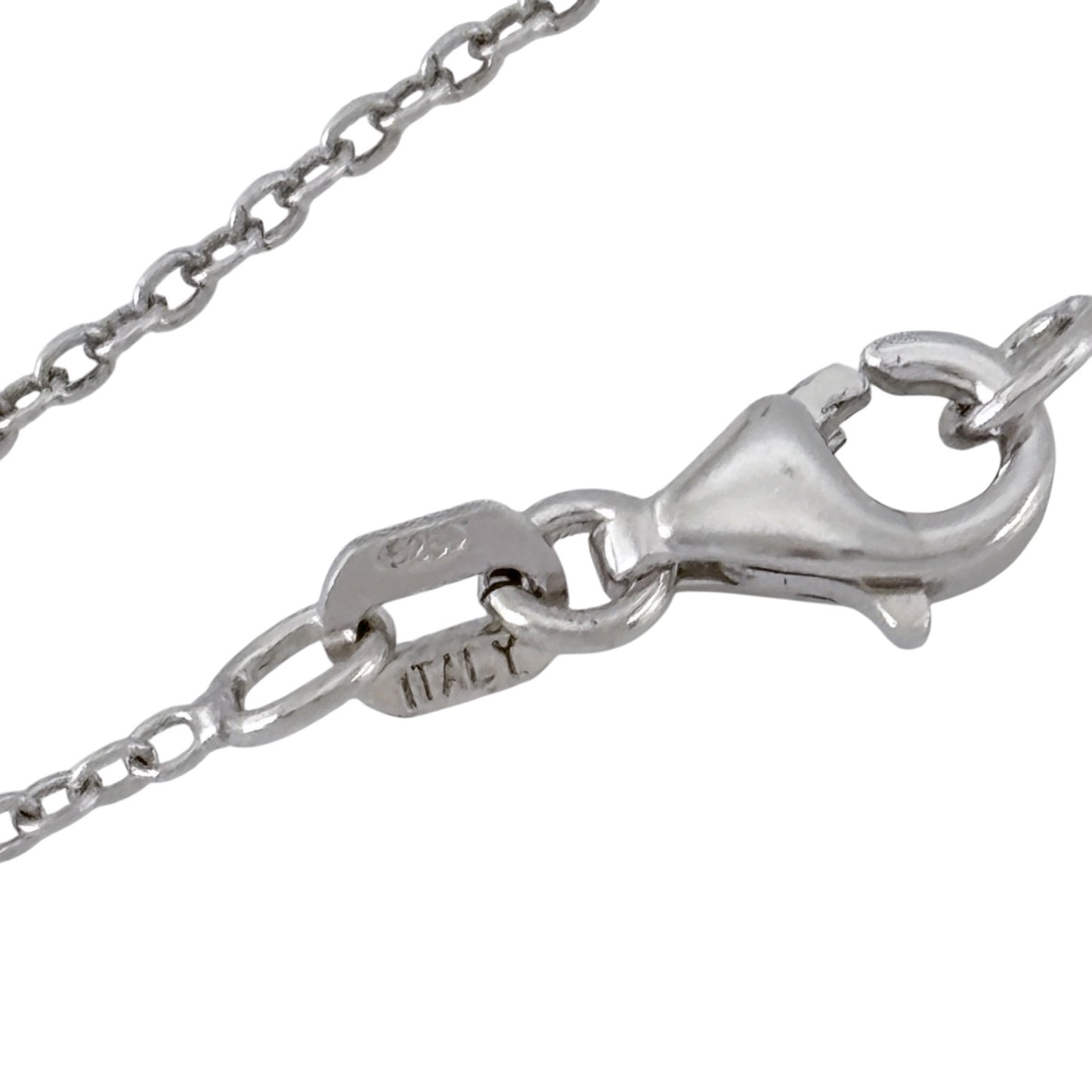 Vintage Italian Sterling Silver 925 Cable Link Chain Necklace 18"