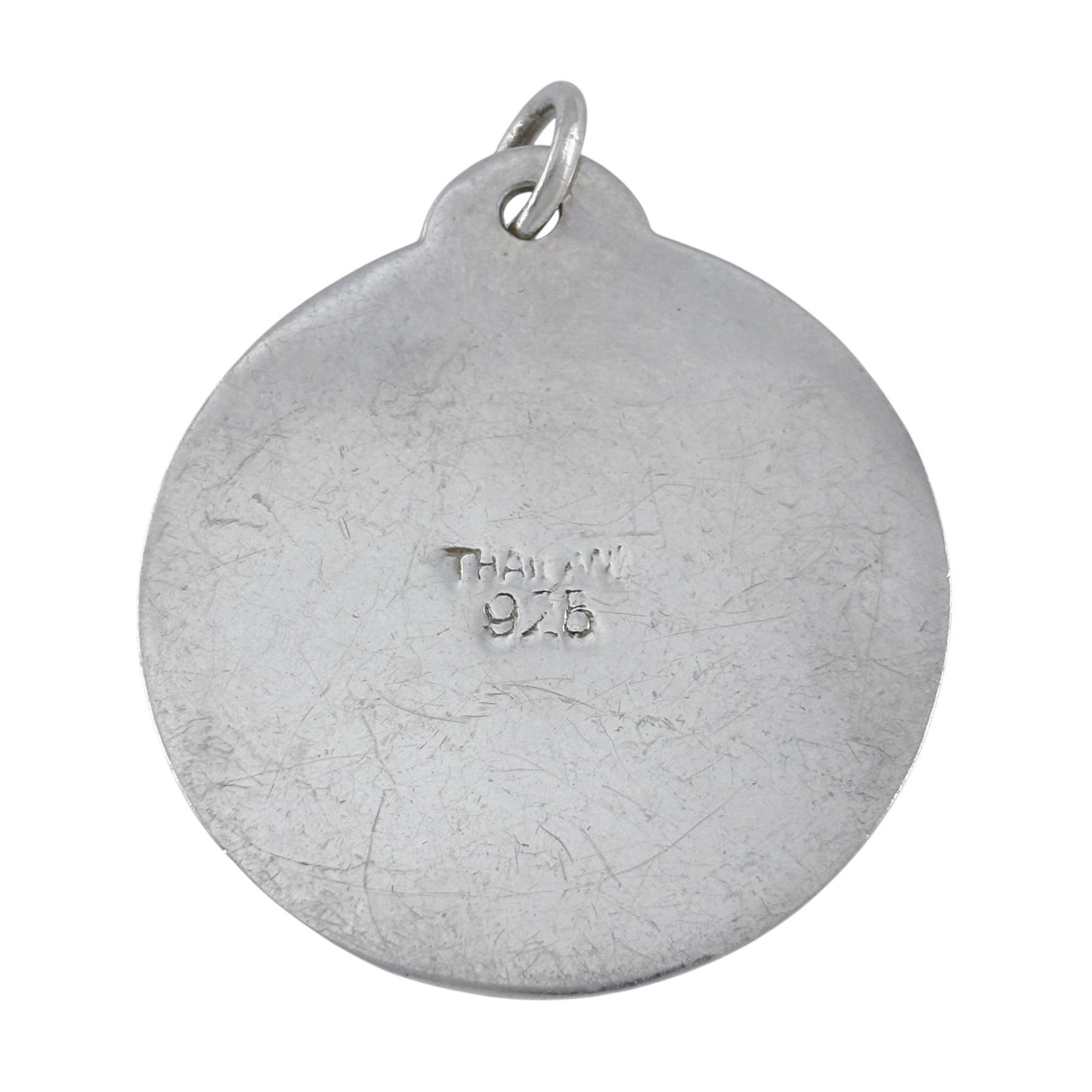 Vintage Sterling Silver 925 Child Figurine Disk Pendant