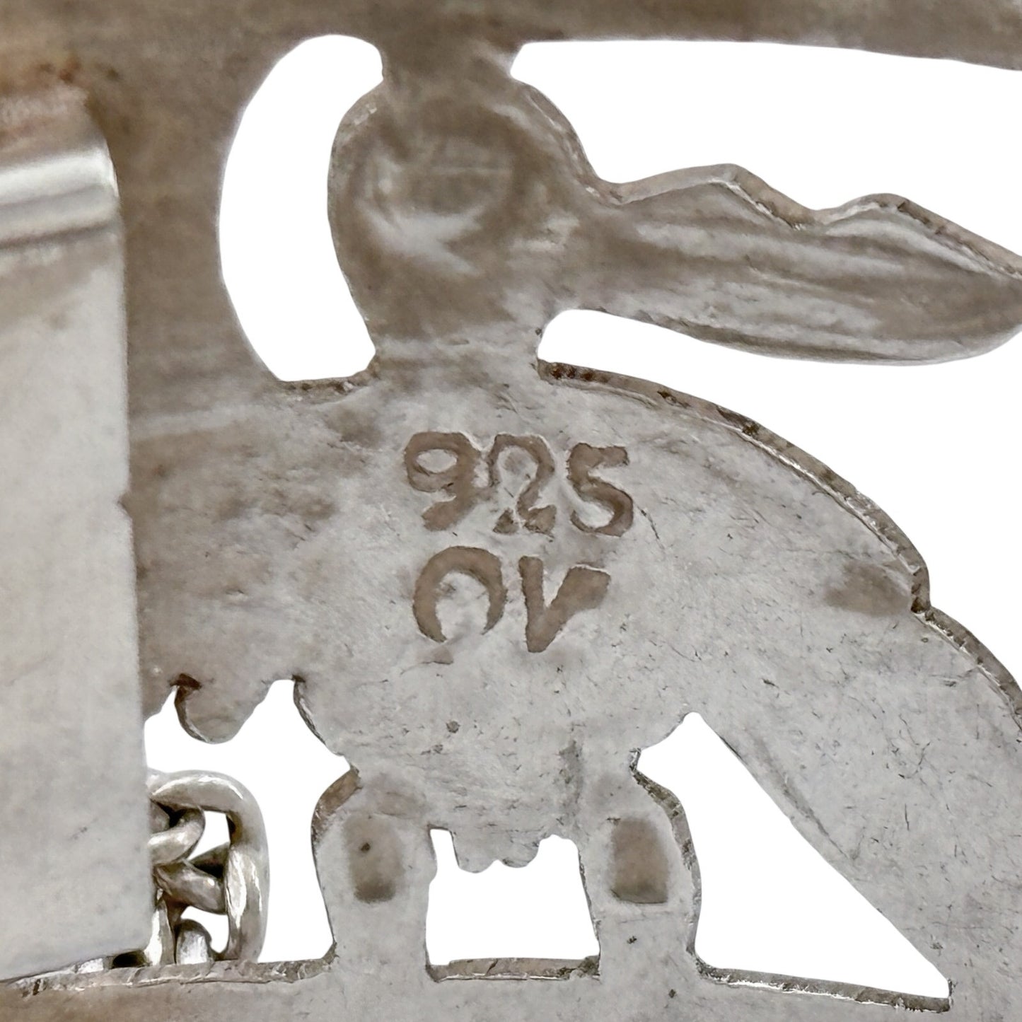 Vintage Sterling Silver 925 Peruvian Storyteller Panel Link Bracelet 7"